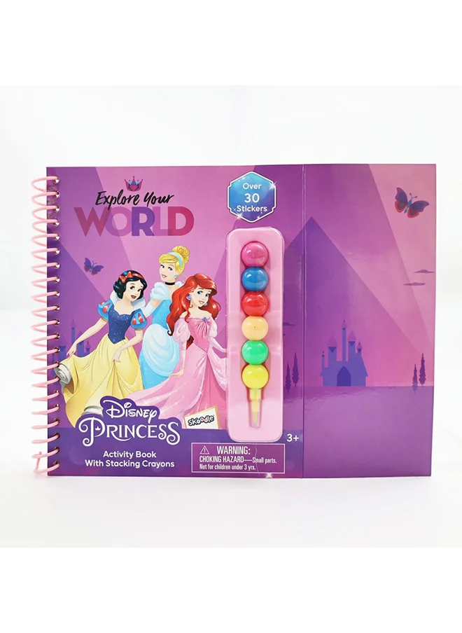 Disney PRICESS ACTIVITY BOOK WITH STACKING CRAYONS