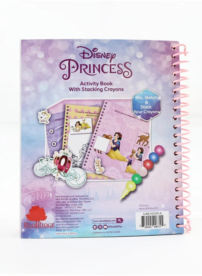 Disney PRICESS ACTIVITY BOOK WITH STACKING CRAYONS
