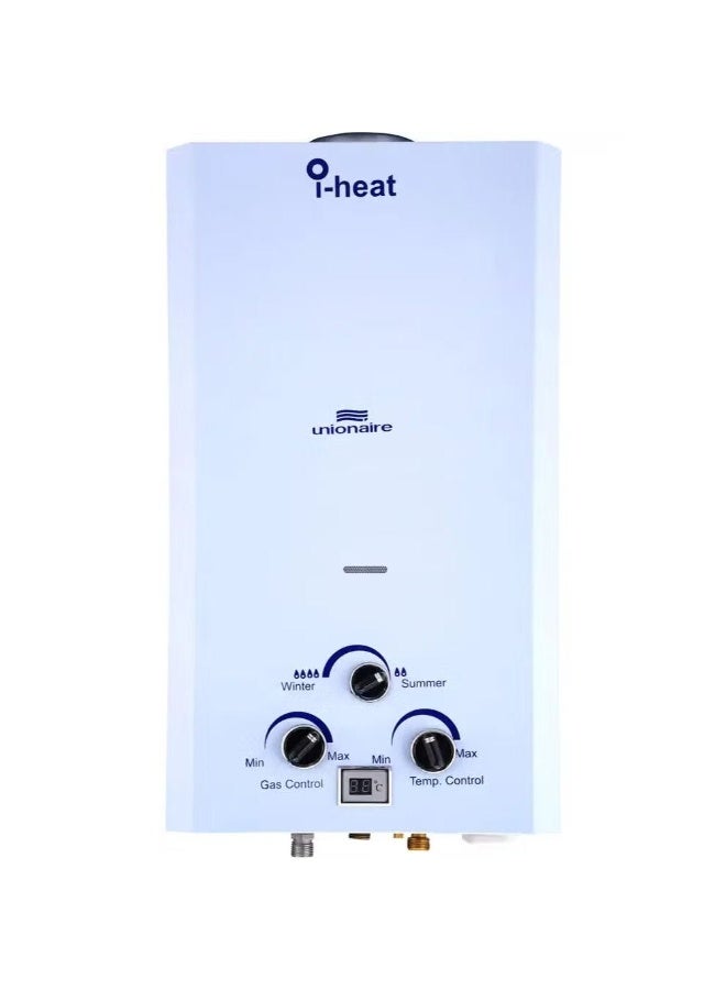 سخان مياه غاز يونيون اير iHeat ديجيتال، 10 لتر، ابيض - UGH100D-WT