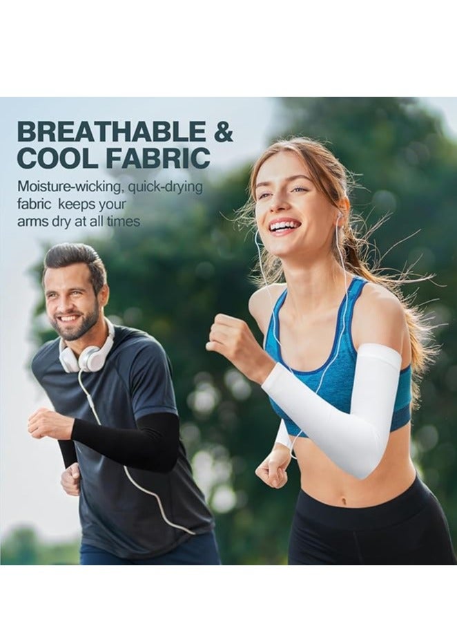 UV Protection and Cooling Arm Sleeves, 3 Pairs Compression Sun Sleeves for Men, Women, Youth, Sports, Outdoor Activities, Running, Cycling, Fishing, Basketball, Driving, Sweat-Wicking, Breathable Sunblock Arm Covers, Anti-Slip, Quick Dry - Image 5