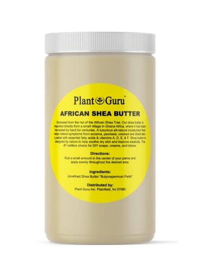 Plant Guru - Raw African Shea Butter 32 Oz (3 Pack) Bulk 100% Pure Natural Unrefined Ivory Ideal Moisturizer For Dry Skin Body Face And Hair Growth. Great For Diy Soap And Lip Balm Making. - Image 1