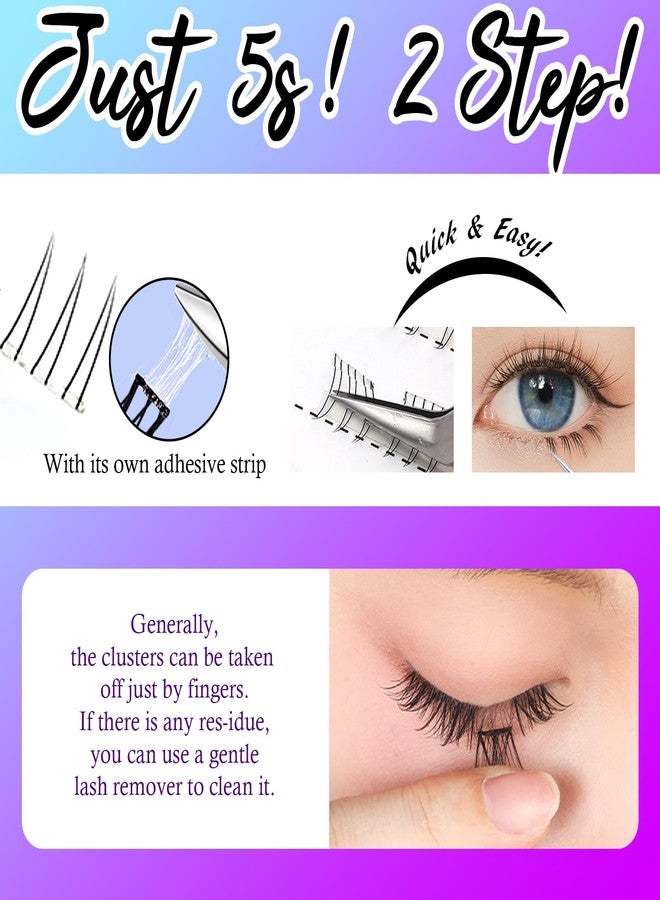 BERSHNOR Bottom Lashes Clusters Self Adhesive Bottom Eyelashes Natural Looking Lower Lashes DIY Glue-Free Individual Lashes Bottom Extensions - Image 5