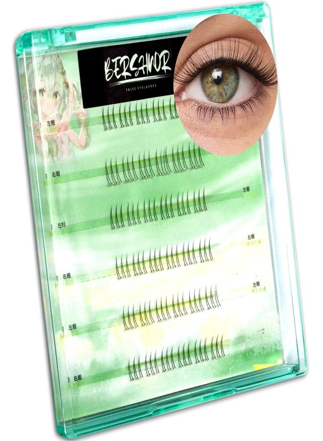 BERSHNOR Bottom Lashes Clusters Self Adhesive Bottom Eyelashes Natural Looking Lower Lashes DIY Glue-Free Individual Lashes Bottom Extensions - Image 1
