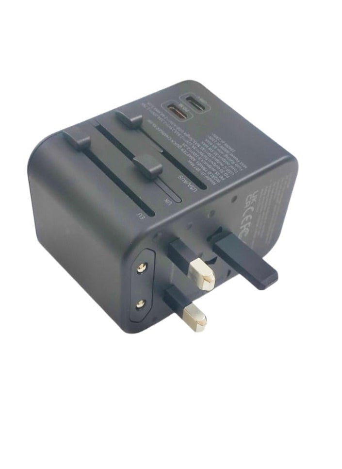 KINDO - Universal Travel Adapter, International Charger with 3 USB Ports & Type-C PD Charging Adaptor for Cellphones,Laptop, All in One Travel Plug Adapter - Image 1