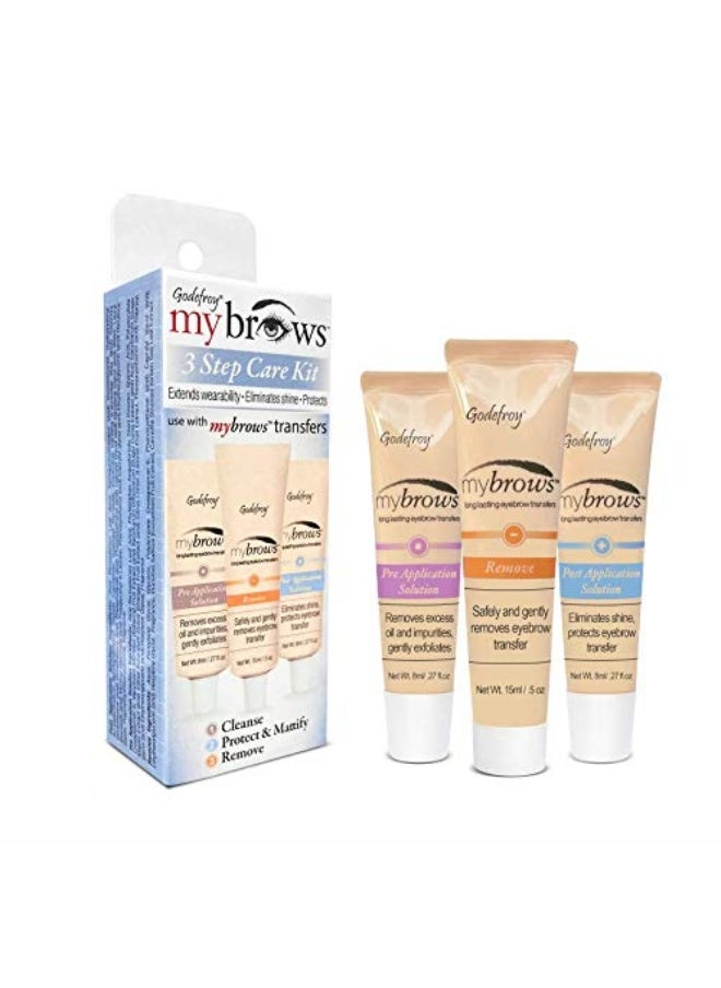 Godefroy Mybrows 3-Step Care Kit for Temporary Tattoos, Eyebrow Transfers, & Brow Stamps  - Image 1