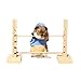 SEZDEKI Guinea Pig Jump Bar Natural Wood Obstacle Game Activity Toys Set Adjustable Height Training Hurdles Exercise Small Animal Toys for Bunny Dwarf Rabbit Chinchilla Wood - Image 3