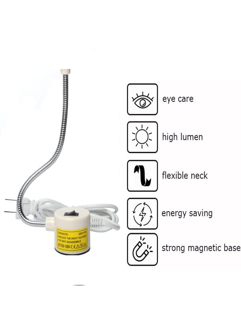 Jasol Jasol Alloy Steel Sewing Machine Light With Magnetic Base 22 Leds Ultra Long Flexible Gooseneck Led Magnetic Machine Work Light For Sewing Machine Pack of 1 Blue  - Image 2