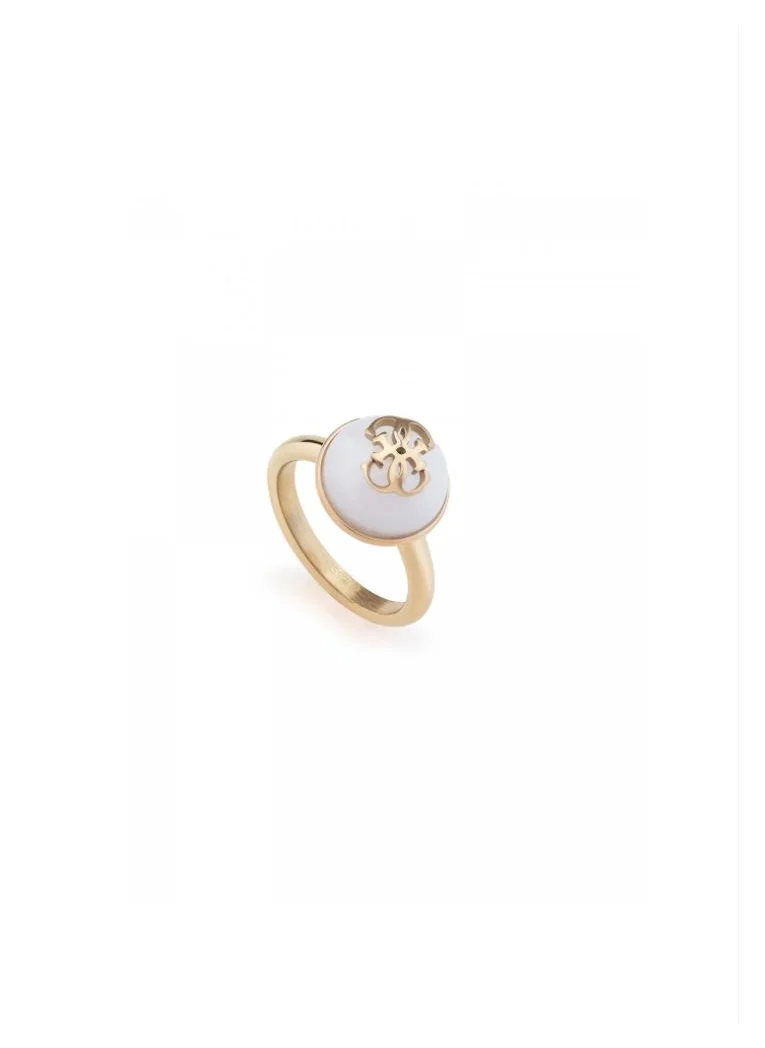 جس Crystal Detail Single Circle Ring