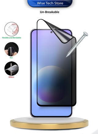 Samsung Galaxy A57 5G 2026 Premium Nano Ceramic Privacy Full Glue Full Cover Matte Flexible Screen Protector (MSCNMP) - Clear/Black - view 4