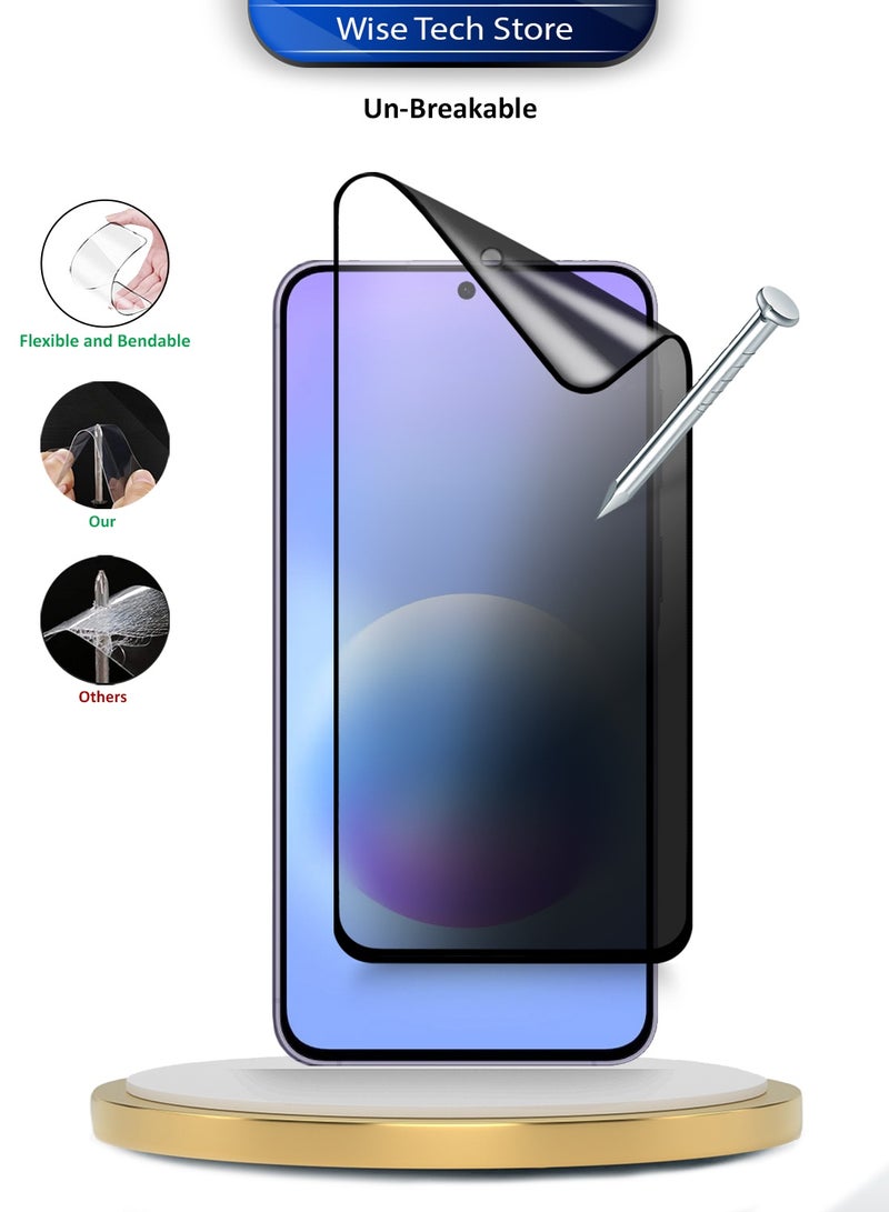 Wtech Samsung Galaxy A57 5G 2026 Premium Nano Ceramic Privacy Full Glue Full Cover Matte Flexible Screen Protector (MSCNMP) - Clear/Black - Image 4