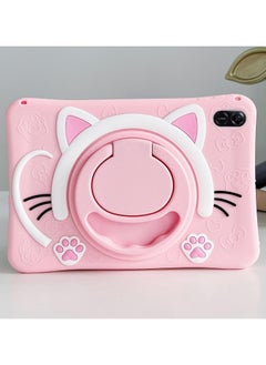 VKL Case Compatible with Honor Pad X9 /X8 PRO Tablet 11.5 Inch 2023 Cover, Cute Cat Kids Case with 360° Rotating Handle Kickstand Shockproof Rugged Heavy Duty Kids Friendly Tablet Cover, Pink  - Image 2