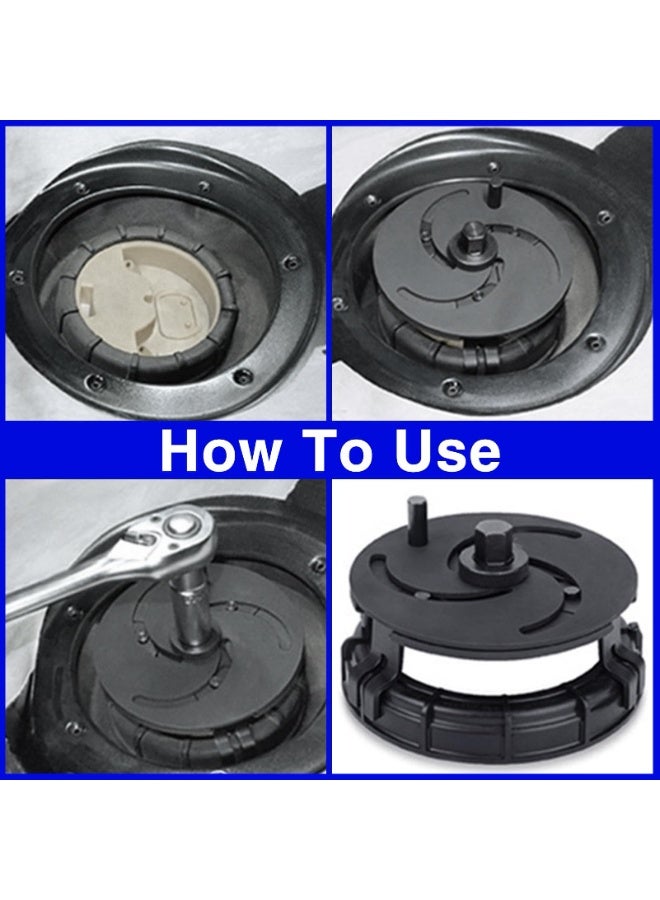 غنافوتو مفتاح ربط غطاء خزان الوقود ذو 3 فكوك 100-170 مم / 3.9-6.7 بوصة من فولاذ الكروم الفاناديوم القابل للتعديل - Image 5