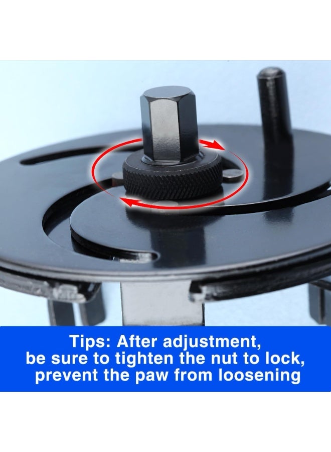 غنافوتو مفتاح ربط غطاء خزان الوقود ذو 3 فكوك 100-170 مم / 3.9-6.7 بوصة من فولاذ الكروم الفاناديوم القابل للتعديل - Image 4