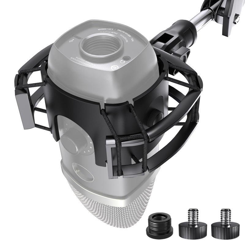 Borenbuir Custom Built for Blue yeti x Shock Mount 2026 Upgrade AntiVibration Suspension Elastic Shock Mount Holder Clip Mics Stand Compatible with Blue yeti x Microphone - Image 2