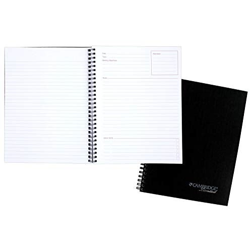 Cambridge Limited Notebook, 9-1/2” x 7-1/4”, 80 Sheet Business/Meeting Notebook, Black, 4 Pack (06982) - Image 4