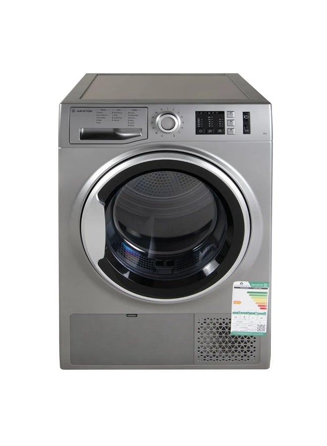 Ariston Dryer Condensing Inverter Motor 15 Program 8 kg NTSCM108BS60Hz Silver - Image 1