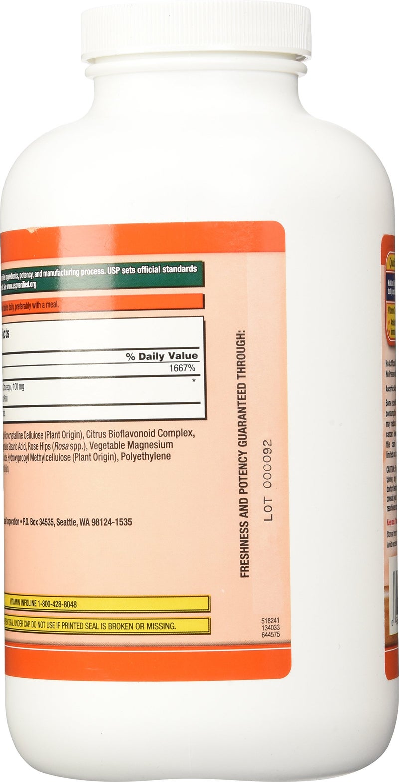 Kirkland Signature Vitamin C W/Rose Hips 500 Tablets - Image 3