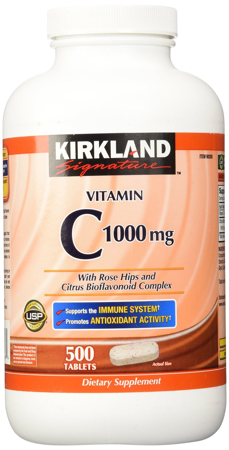 Kirkland Signature Vitamin C W/Rose Hips 500 Tablets - Image 1