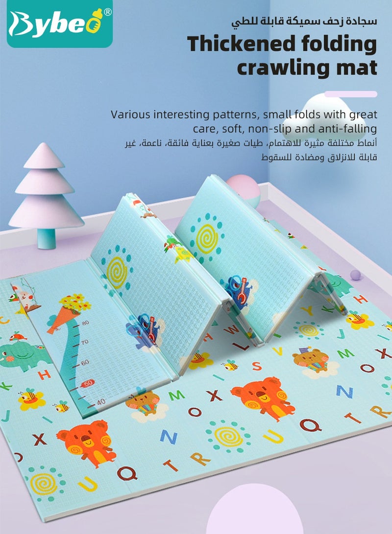 Bybeo XPE Baby Play Mat, Reversible Foldable Babies Playmat Portable Thickened Crawling Playmats and Floormats with Travel Bag for Infants, Babies,Toddlers, Indoor Outdoor Use, BPA Free, 200*180cm,15mm  - Image 2