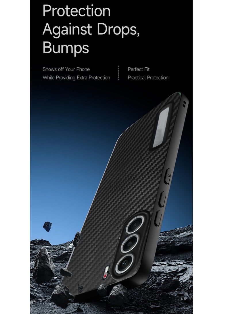 Wtech Tecno Camon 40 Pro 5G 2025 Liquid Silicone Carbon Fiber Texture Case Cover (MCFPSN) - Black - Image 4