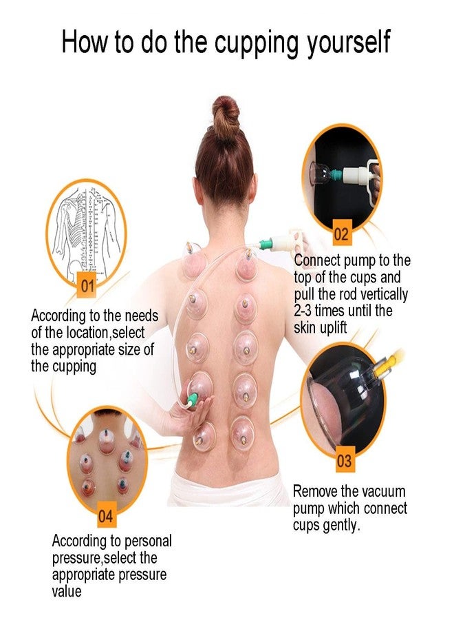 Vinban 12 Cups Hijama Cupping Set with Pump for Back Neck Joint Pain Relief - Image 4