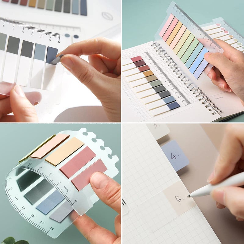 CLOSAL ® Sticky Tabs Sticky Index Tabs for Annotating Books Page Markers Transparent Sticky Notes Colorful Morandi Sticky Book Tabs (3 Packs | 600 Pcs) - Image 3