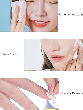 ericotry 1200Pcs Premium Cotton Pads Nonwoven Makeup Remover Pads Square Cosmetic Cotton Pads Makeup Facial Cleansing Cotton Pads Good Absorbing LintFree - Image 3