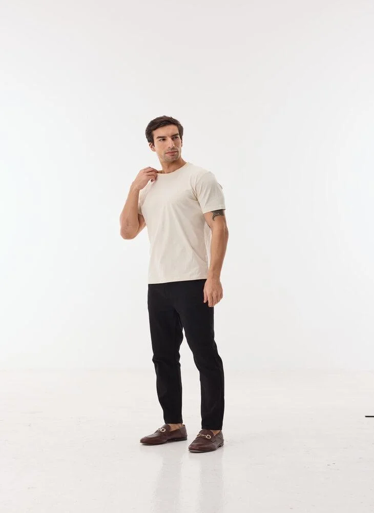 Ashita Fernandes  Crew Neck Short Sleeve T-Shirt - Off-White for Men | Best Price UAE