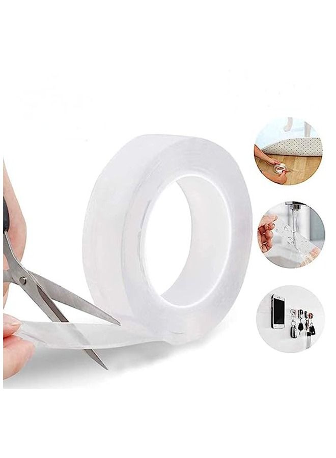 ✅دبل فيس نانو قوي جدا شفاف مناسب لجميع الاغراض طول 3متر عرض 24ملي لتثبيت جميع الاغراض ومناسب لجميع الاسطح ولا يترك اي اثر عند ازالته يتميز أيضًا بلزوجة عالية جدًا مقاوم للماء - Image 1