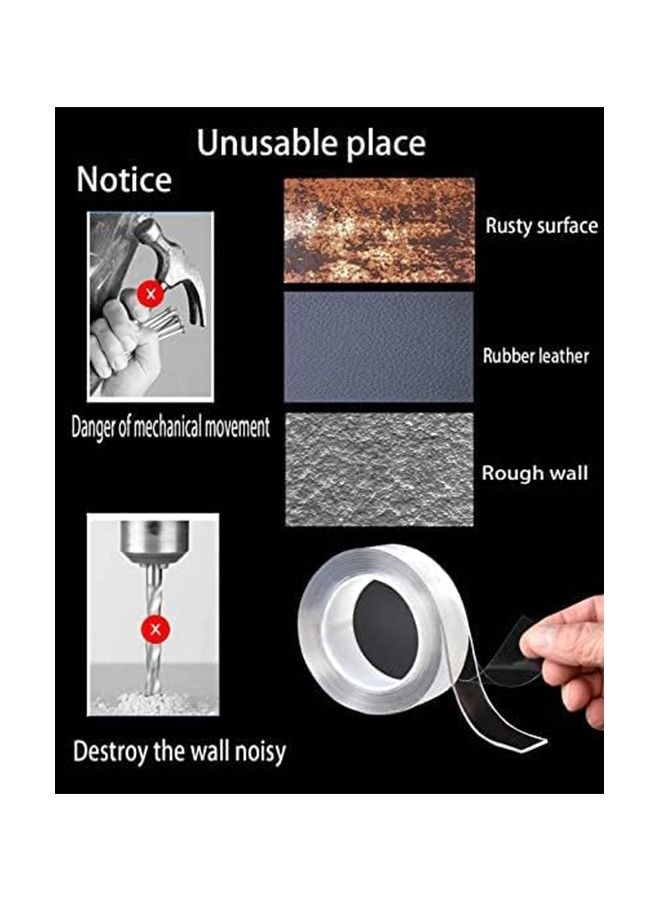 ✅دبل فيس نانو قوي جدا شفاف مناسب لجميع الاغراض طول 3متر عرض 24ملي لتثبيت جميع الاغراض ومناسب لجميع الاسطح ولا يترك اي اثر عند ازالته يتميز أيضًا بلزوجة عالية جدًا مقاوم للماء - Image 2