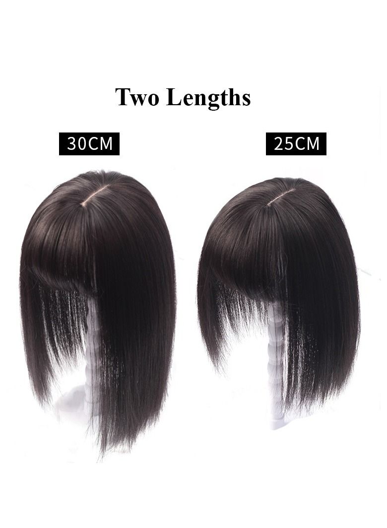 إستيل غطاء شعر للسيدة مزود بألياف مقاومة للحرارة ، قطعة شعر ، تغطي شعرًا أكثر بياضًا ، تزيد من حجم الشعر ، مظهر طبيعي أسود بني - Image 2