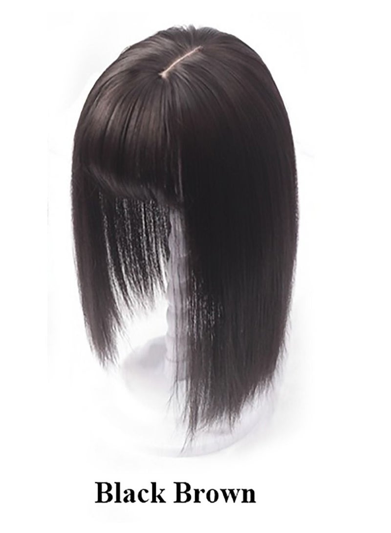 إستيل غطاء شعر للسيدة مزود بألياف مقاومة للحرارة ، قطعة شعر ، تغطي شعرًا أكثر بياضًا ، تزيد من حجم الشعر ، مظهر طبيعي أسود بني - Image 1