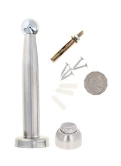 Y&D Door Stopper, Magnetic Stops, 9 inch Extra Long Stop Wall Protector, Soft Catch Stainless Steel Catch, Heavy Duty Holder, Floor Mount Brushed Modern Stopper 1Pcs  - Image 1