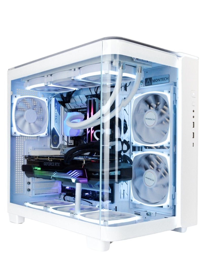 NANOTECH - Moonlight Gaming PC - Intel Core i7-14700 Desktop Processor, 20 Cores & 28 Threads, DDR5 32GB (2*16) 6000MHz Ram, Nvidia GeForce RTX 4080 Super OC Edition 16GB GDDR6X Graphics Card, 2TB Gen4 NVMe M.2 SSD, 3 Fan AIO Liquid Cooler, 850W 80 Plus Gold Power Supply, Windows 11 Pro | Wi-Fi - Image 1