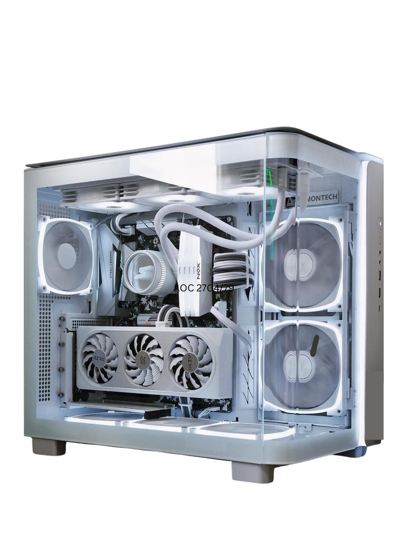 NANOTECH - Moonlight Gaming PC - Intel Core i7-14700 Desktop Processor, 20 Cores & 28 Threads, DDR5 32GB (2*16) 6000MHz Ram, Nvidia GeForce RTX 4080 Super OC Edition 16GB GDDR6X Graphics Card, 2TB Gen4 NVMe M.2 SSD, 3 Fan AIO Liquid Cooler, 850W 80 Plus Gold Power Supply, Windows 11 Pro | Wi-Fi - Image 1