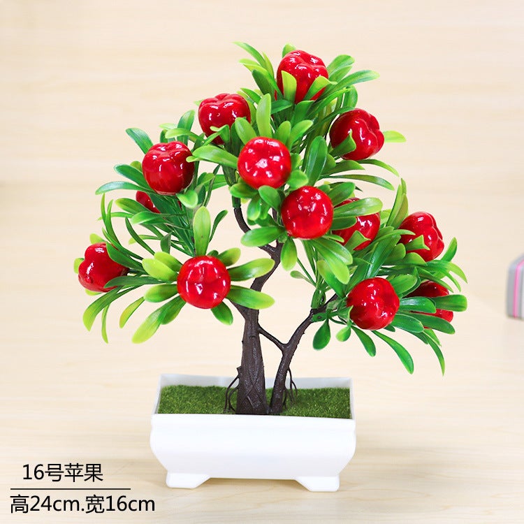 Generic Artificial Potted Citrus Tree for Home Decor 16 apple tree] 