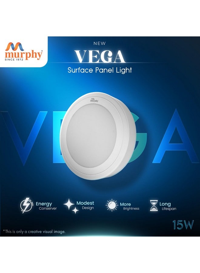 Murphy 15W Vega LED Panel Light Round Surface - (Cool White, Pack of 10) No False Ceiling Required - Image 3