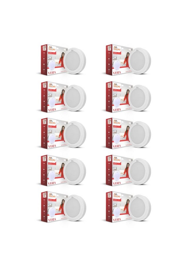 Murphy 15W Vega LED Panel Light Round Surface - (Cool White, Pack of 10) No False Ceiling Required - Image 1