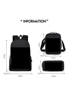 Generic Strange large capacity backpack for primary and secondary school students, shoulder bag, pencil case, backpack, men's and women's three piece set  - Image 2