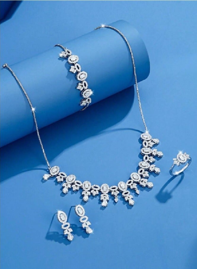 Luxury Jewellery Set For Women Inlaid With Zirconia  - Image 1