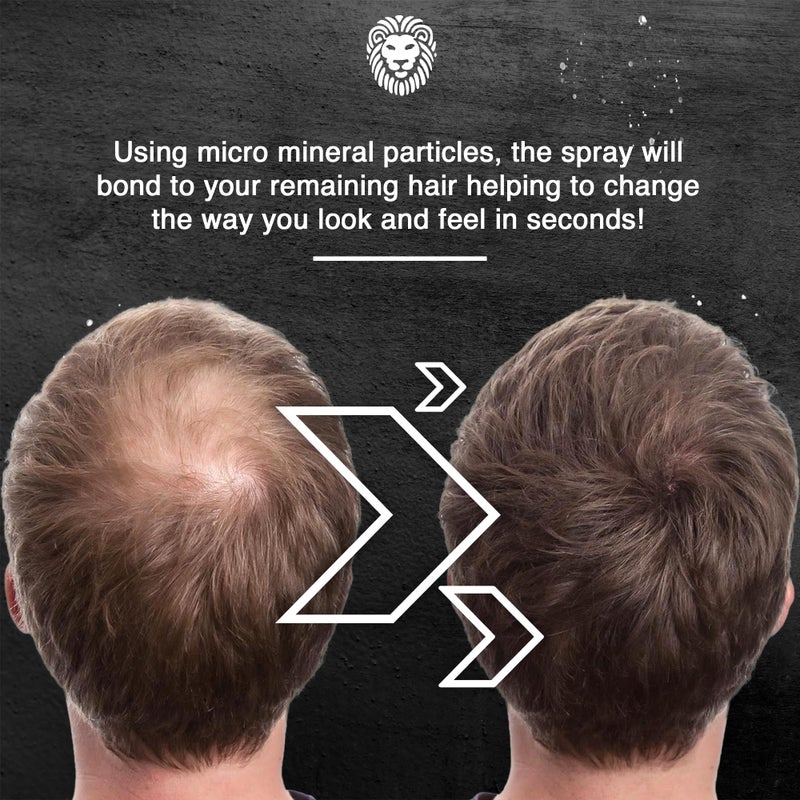 Mane Hair Thickening Spray & Root Touch Up, Instantly Thicker Hair for Men & Women, Fill in Hairlines and Hide Thinning and Fine Patches - Black, 12 Colors (6.76 oz) - Image 4