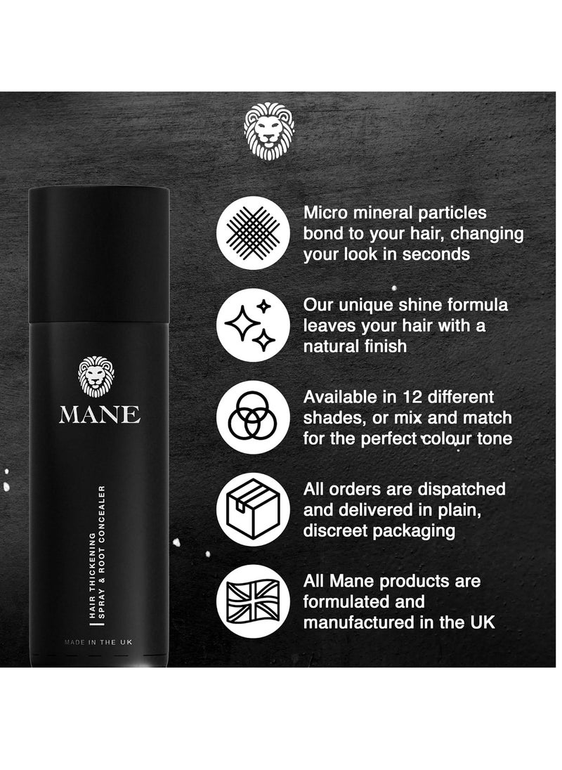mane Mane Hair Thickening Spray & Root Touch Up, Hair Thickener, Hair Thickening Products for Women & Men, Conceal Hair Loss & Thinning Hair - Black, 12 Colors (6.76 oz)  - Image 2