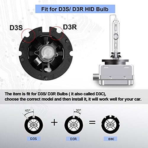 RCP - D3S6 - (A Pair) D3S 6000K Xenon HID Repcement Bulb Diamond White Metal Stents Base 12V Car Headlight Lamps Head Lights 35W - Image 5