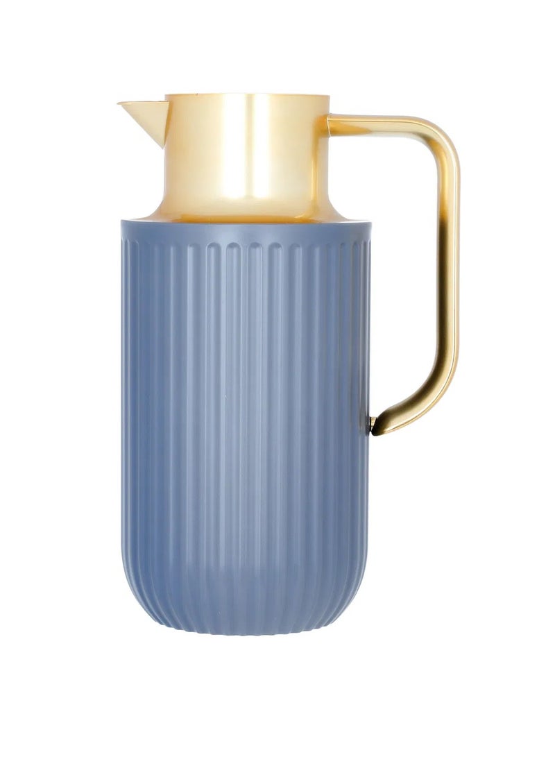 Everest Laura Thermos, 1.6 litres, golden handle, thermal glass inner shell, plastic outer shell - dark gray - Image 2