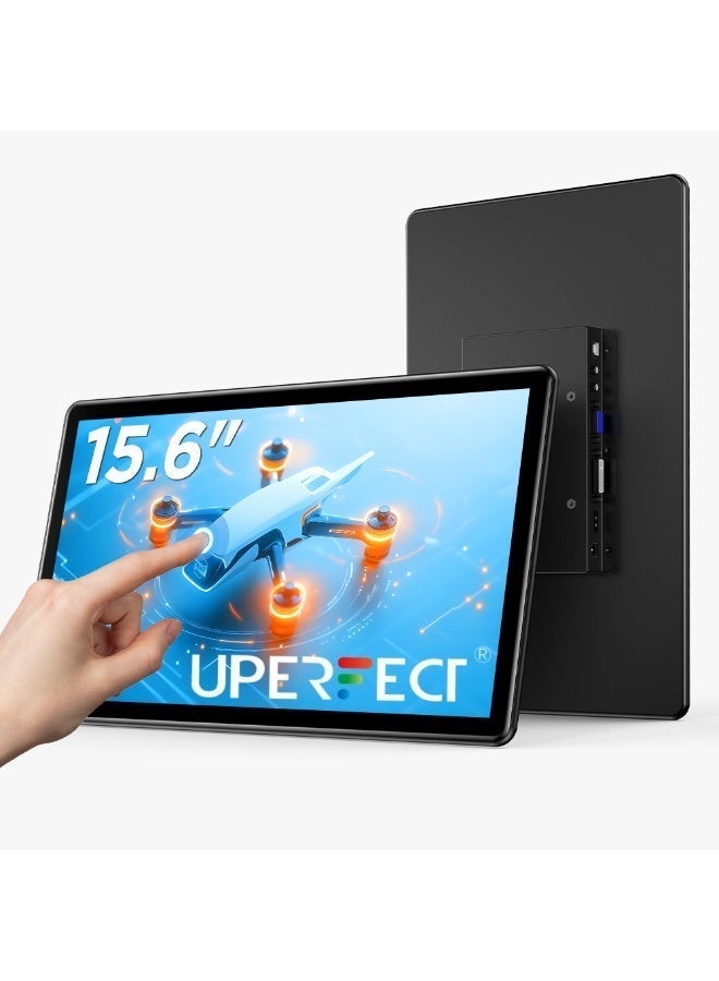 UPERFECT Portable Monitor 15.6 Inch 60 Hz 5 Point Touchscreen 1920*1080 FHD IPS DVI &VGA & HDMI Port Second Screen for Laptop/TV/Game Console, VESA Mountable