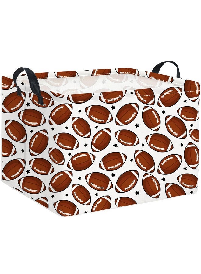 TIBAOLOVER Rectangular Football Basket Kids Baby Storage Basket Cute Kids Toy Storage Bin Organizer Shelf Book Sports Footballl Room Decor(Football) - Image 1