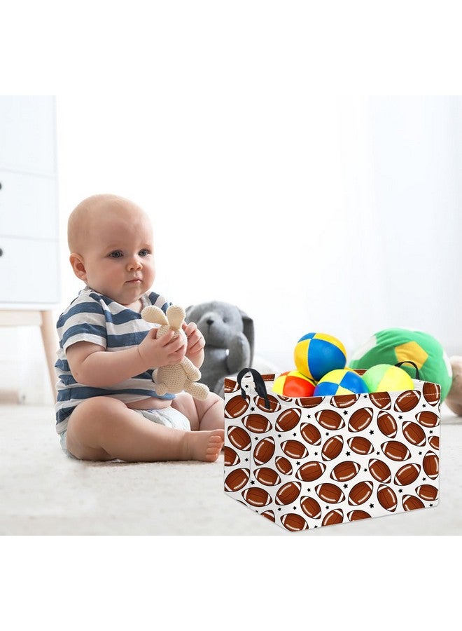 TIBAOLOVER Rectangular Football Basket Kids Baby Storage Basket Cute Kids Toy Storage Bin Organizer Shelf Book Sports Footballl Room Decor(Football) - Image 4