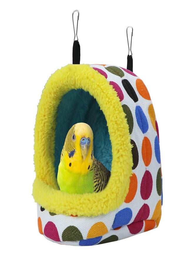 Litewoo Bird Hanging Hammock Winter Warm Parrot Nest House Bed Plush Snuggle Pet Cave Hammock Toy for Conure Lovebird Budgie Parakeet Cockatiel Cage Accessory (Medium) - Image 1