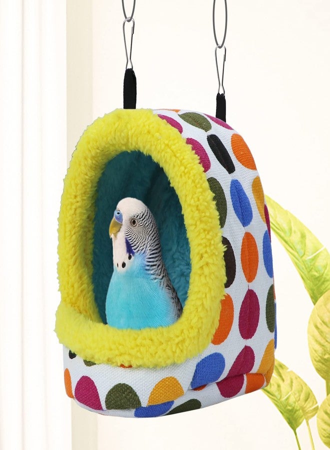 Litewoo Bird Hanging Hammock Winter Warm Parrot Nest House Bed Plush Snuggle Pet Cave Hammock Toy for Conure Lovebird Budgie Parakeet Cockatiel Cage Accessory (Medium) - Image 4