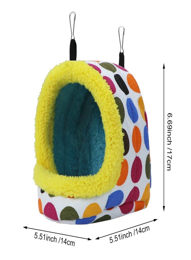 Litewoo Bird Hanging Hammock Winter Warm Parrot Nest House Bed Plush Snuggle Pet Cave Hammock Toy for Conure Lovebird Budgie Parakeet Cockatiel Cage Accessory (Medium) - Image 2